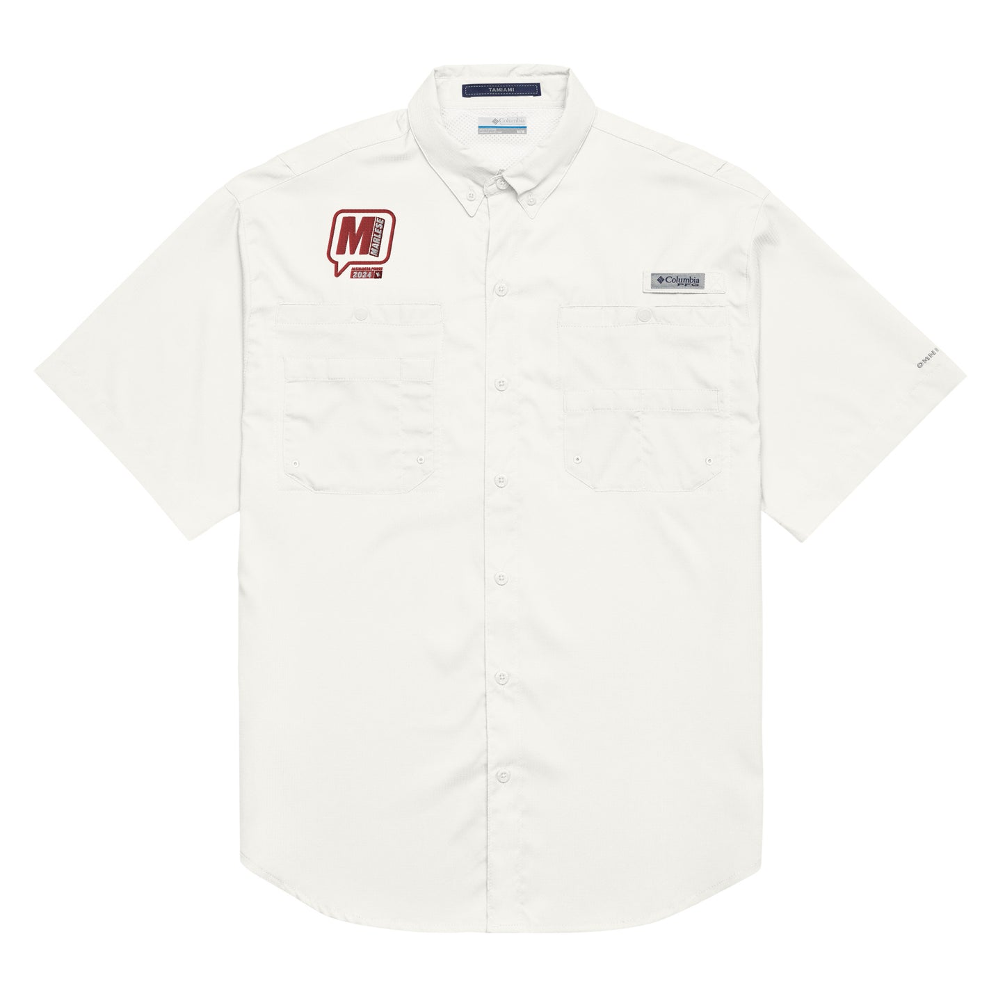 “La M” Men’s Columbia short sleeve button shirt